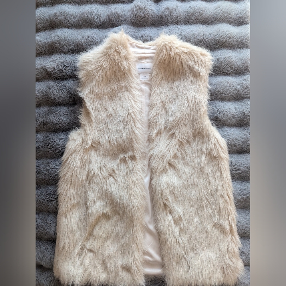 Cream fur vest from Club Monaco
